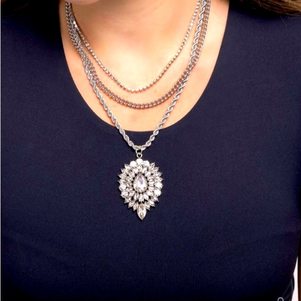 On trend layered necklace! Statement piece